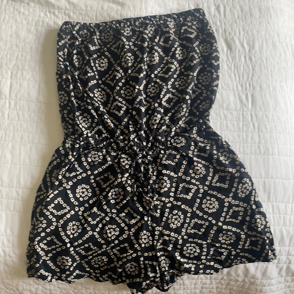Angie Black and White Geometric Jumpsuit